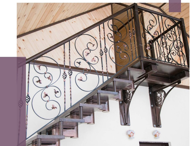Кованые лестницы в Москве от 83647 руб. под ключ