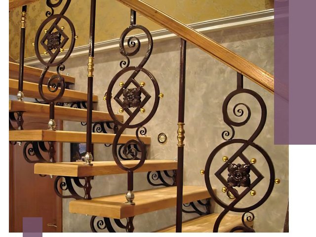 Изготовление кованых лестниц под ключ в Москве