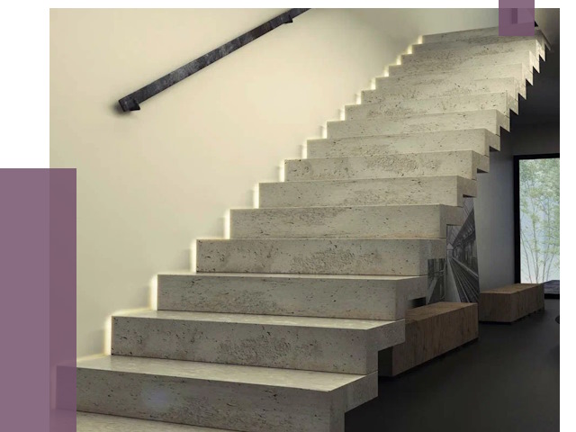 Облицовка бетонных лестниц в Москве от 4826 руб/м2 