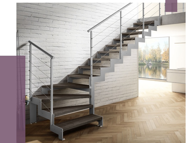 Г-образные лестницы под ключ в Москве от 38875 руб. | ПРОЛЁТМск