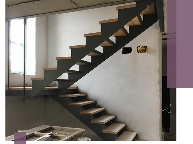 Изготовление лестниц на металлокаркасе в Москве от производителя