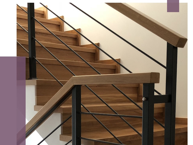 Обшивка металлической лестницы деревом в Москве от 4558 руб. 