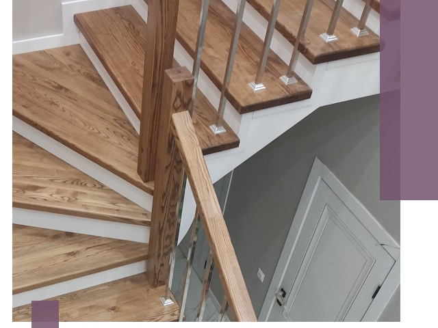 Обшивка металлических лестниц под ключ в Москве