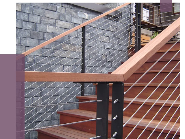 Тросовые перила под ключ в Москве от 8150 руб. 