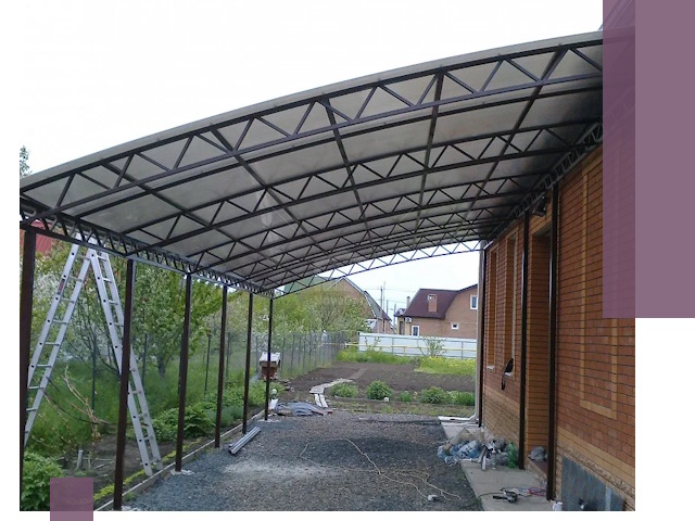 Профессиональный монтаж навесов под ключ в Москве