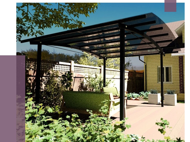 Навесы для террасы в Москве от 13673 руб. под ключ | ПРОЛЁТМск