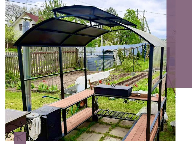 Навесы для барбекю в Москве: изготовление, монтаж и демонтаж