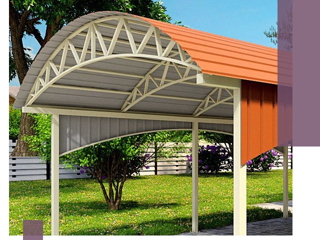 Навесы из профнастила под ключ в Москве — установка и монтаж