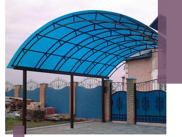 Арочные навесы под ключ в Москве — изготовление и монтаж