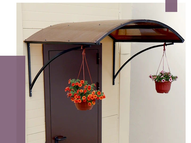 Козырьки над входом в Москве от 15550 руб.  | ПРОЛЁТМск