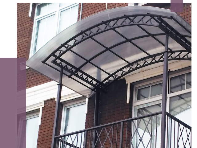 Козырьки над балконом в Москве от 9062 руб.  | ПРОЛЁТМск