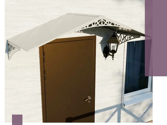 Металлические козырьки на входы и террасы в Москве