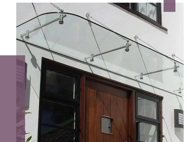 Стеклянные козырьки в Москве от 19839 руб. | ПРОЛЁТМск