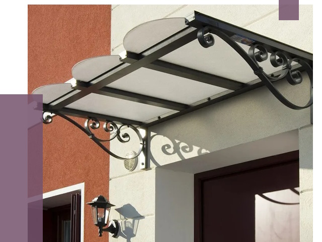 Односкатные козырьки в Москве от 8794 руб.  | ПРОЛЁТМск