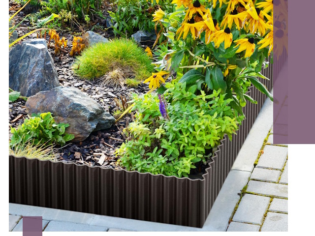 Металлические бордюры для клумб в Москве — производство и монтаж