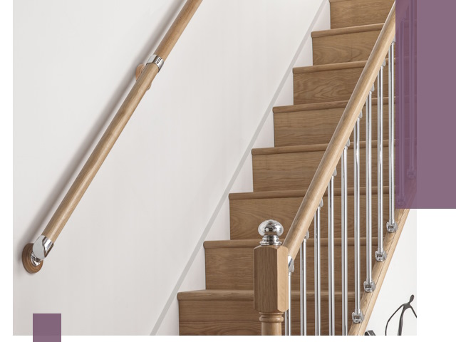 Пристенные поручни из стали и нержавейки под монтаж в Москве