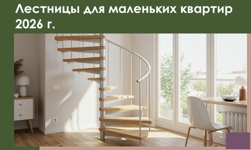 Лестницы для маленьких квартир 2026