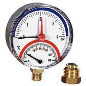 Термоманометр WATTS TMRA10 радиальный 1/2" 10 бар